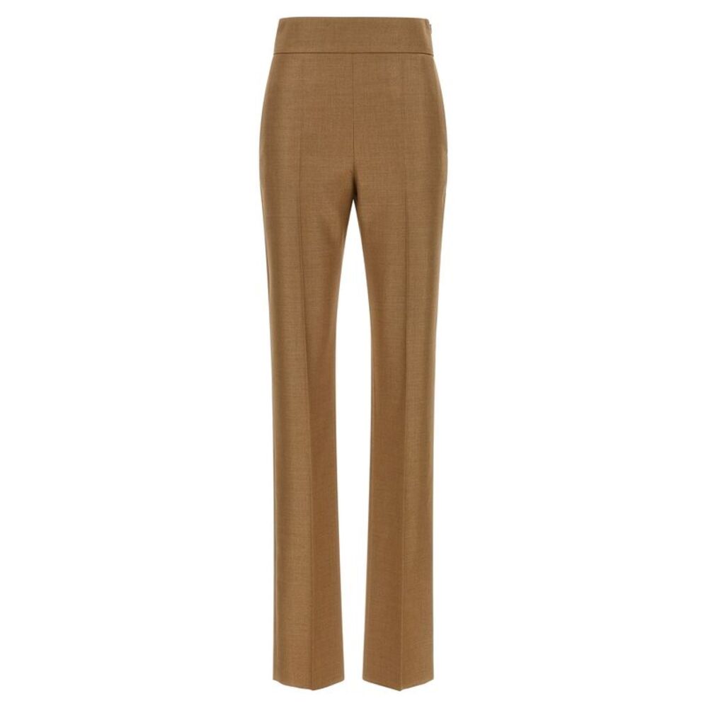 Valentino Garavani Beige Virgin Wool Dress Women's Pants